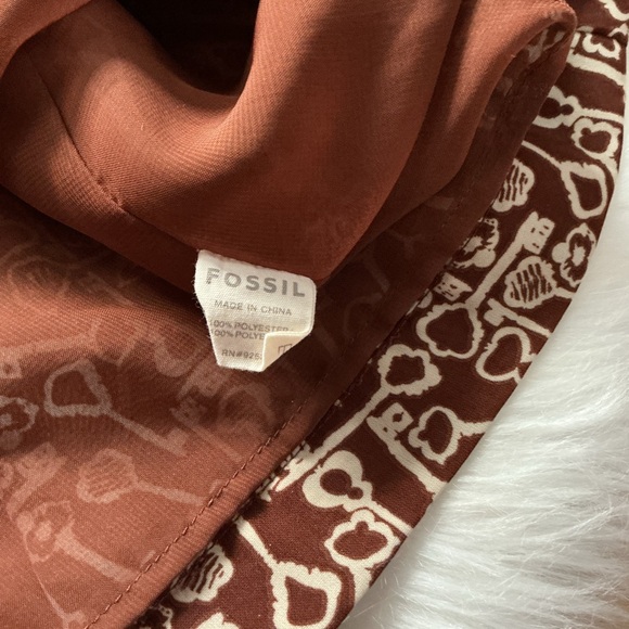 Fossil Sleeveless Key Pattern Scoop Neck Mini Dress Size Medium - Picture 9 of 9